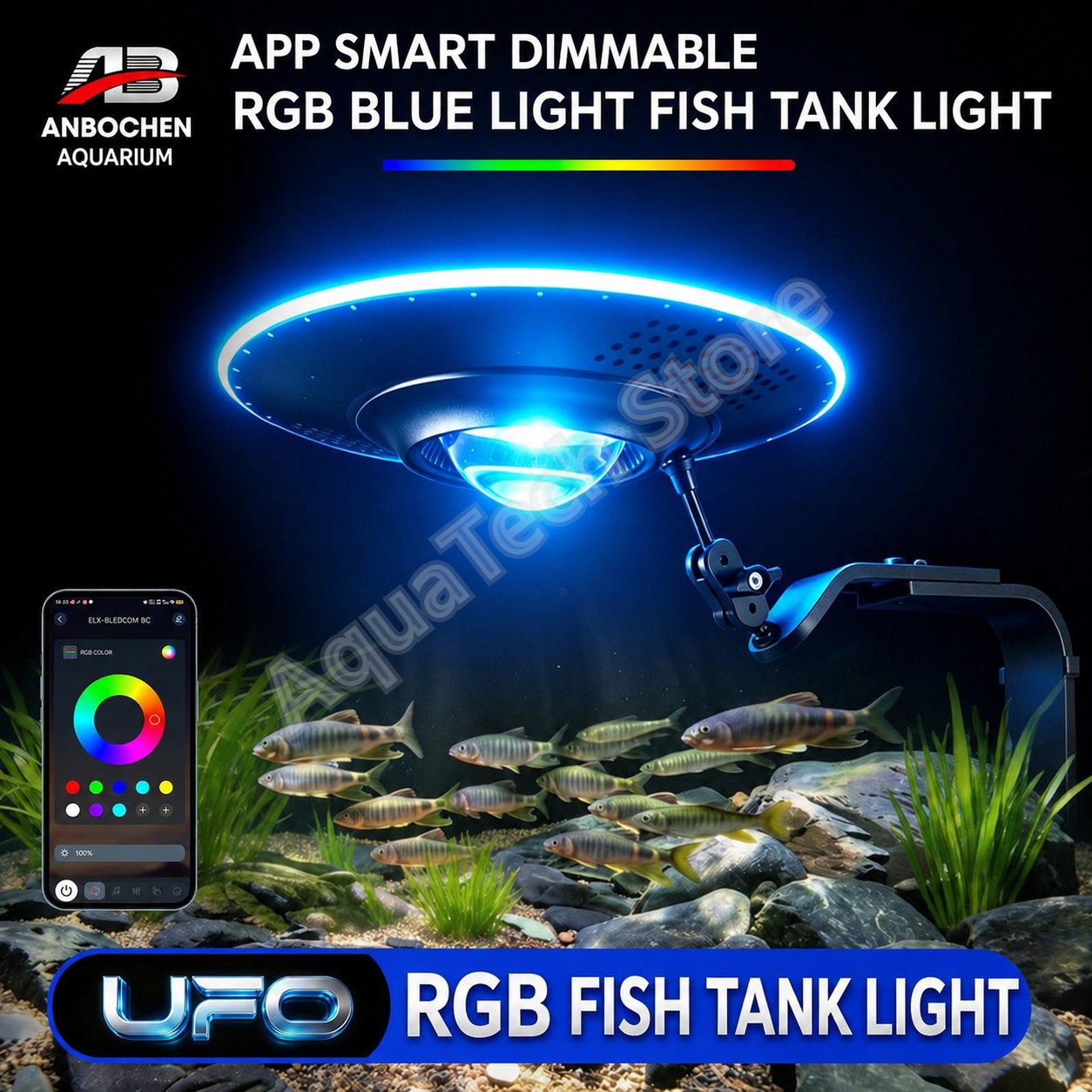 Reef Lighting - Lámpara LED RGB para acuario ANBOCHEN