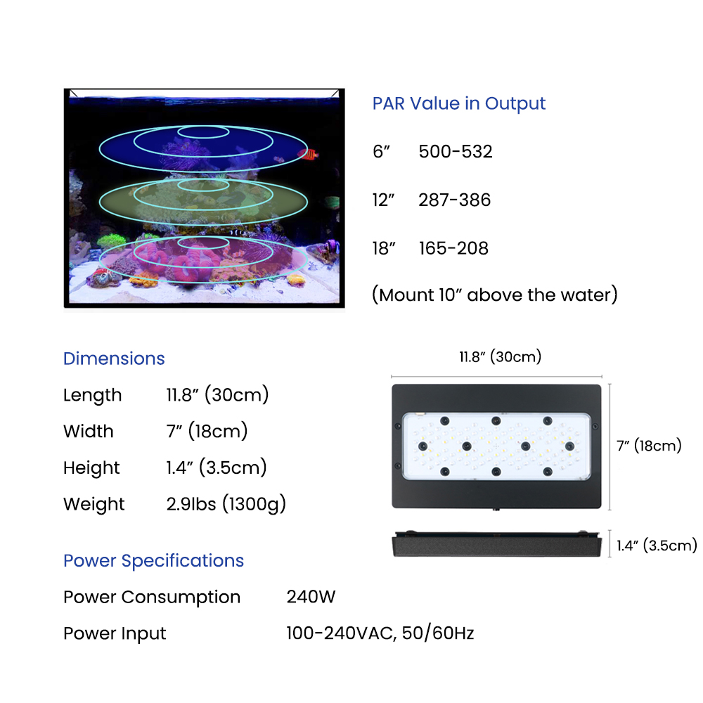 Lámpara LED marina programable - Reef Lighting reseña y precio